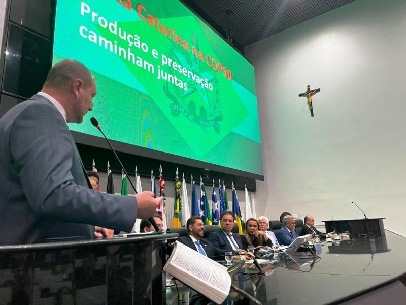 Alesc propõe grupo de trabalho sobre a COP 30 entre parlamentos estaduais