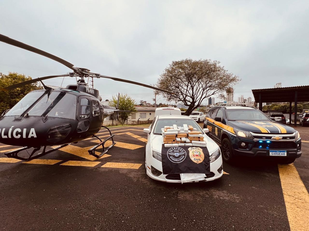 PRF e Polícia Civil apreendem 70 kg de maconha com adolescente de 14 anos em SC