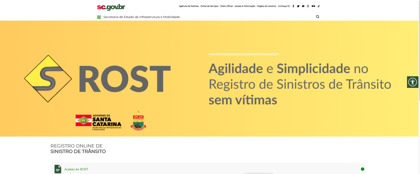 SC lança sistema online para registro de acidentes sem vítimas em rodovias
