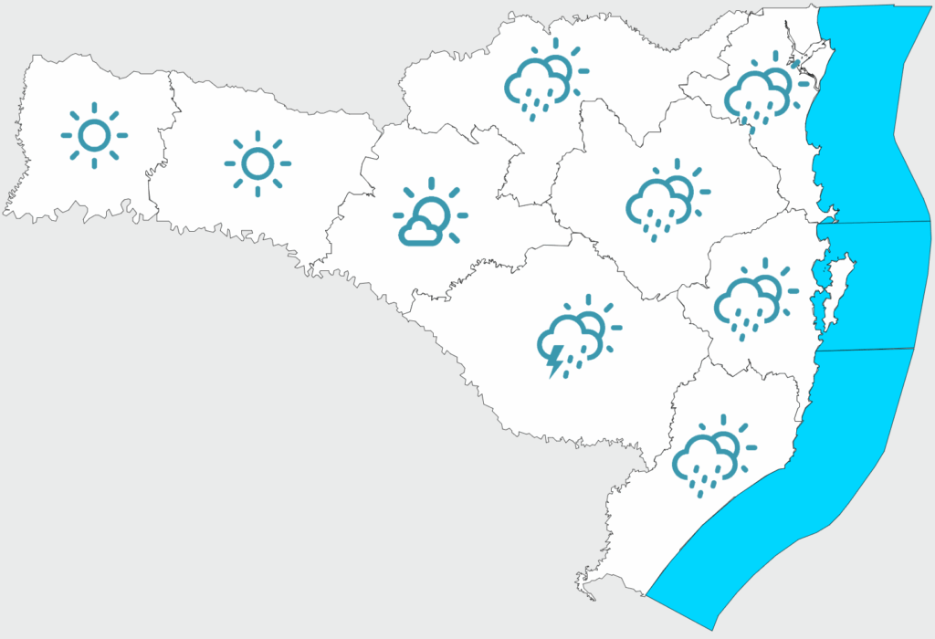 🌦️ Quinta-Feira em SC Terá Instabilidade e Variação de Temperaturas
