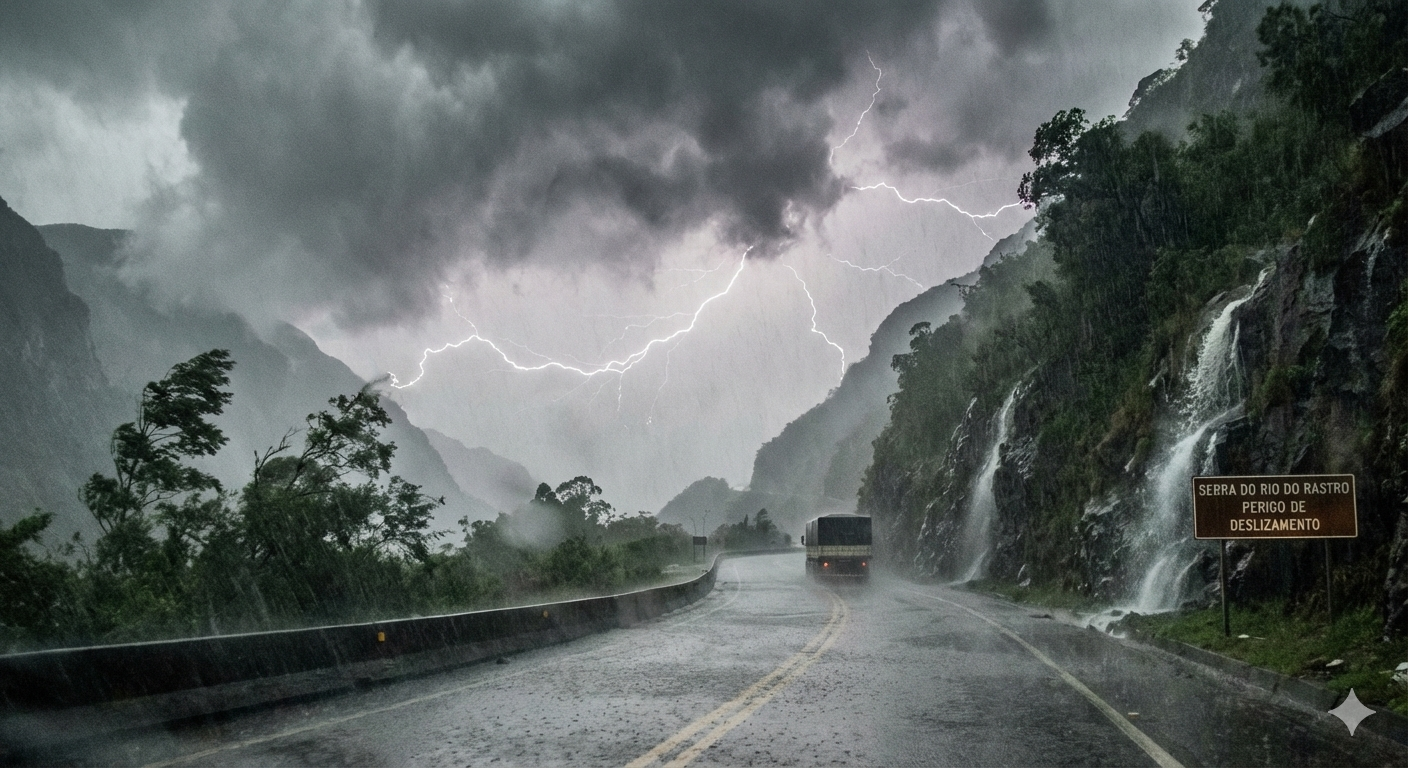 🚨 Defesa Civil alerta para temporais e chuva intensa no Natal em SC
