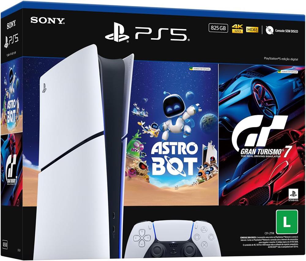 🎮PlayStation 5 Slim Digital: Novo pacote com ASTRO BOT e Gran Turismo 7 chega para atrair fãs de velocidade e plataforma