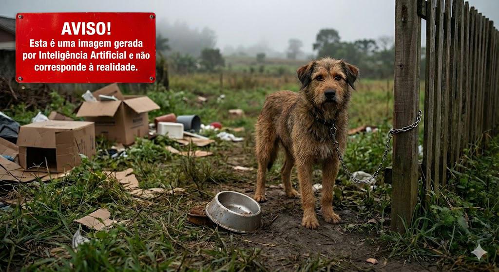 🐕 Cão é deixado amarrado e sem comida após mudança de moradores