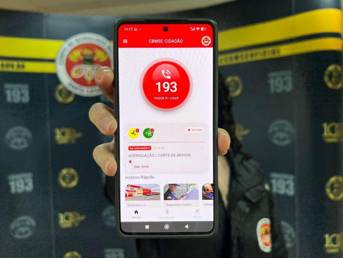 🚒 Bombeiros de SC lançam chamada de emergência 193 via aplicativo