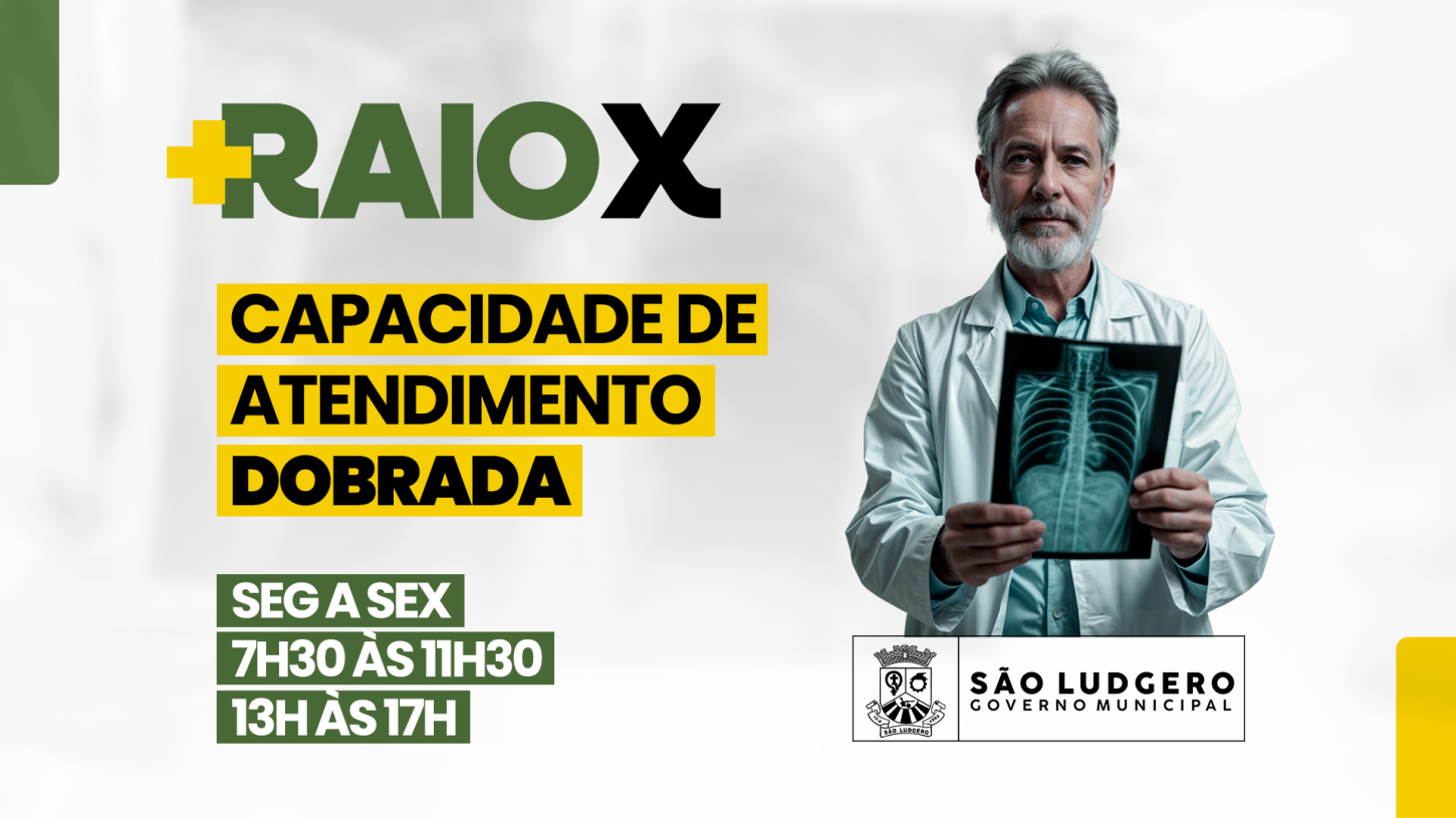 🏥 São Ludgero dobra capacidade de exames de Raio-X na rede municipal