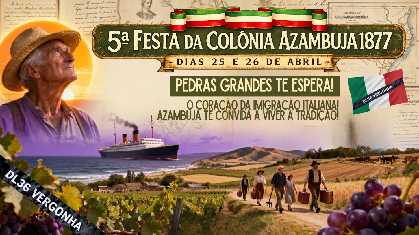 🏛️ 5ª Festa da Colônia Azambuja 1877 ocorre neste final de semana, em Pedras Grandes