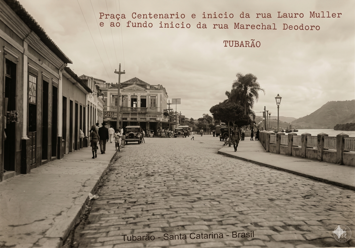 📸 Registro dos anos 40 eterniza era de ouro da Praça Centenário em Tubarão