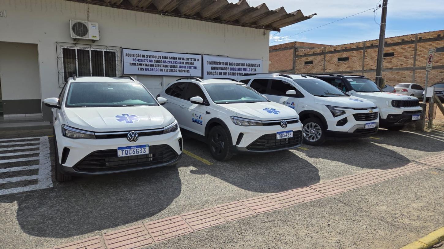 🚗 Rio Fortuna investe R$ 426 mil e adquire novos veículos para o transporte de pacientes