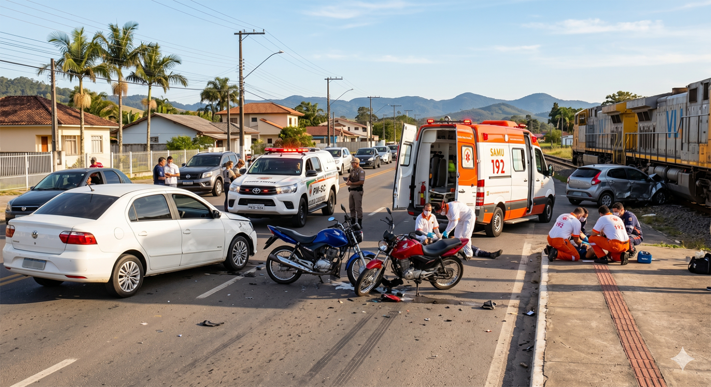 🔍 Quarta-feira movimentada registra três acidentes com feridos no Sul do Estado