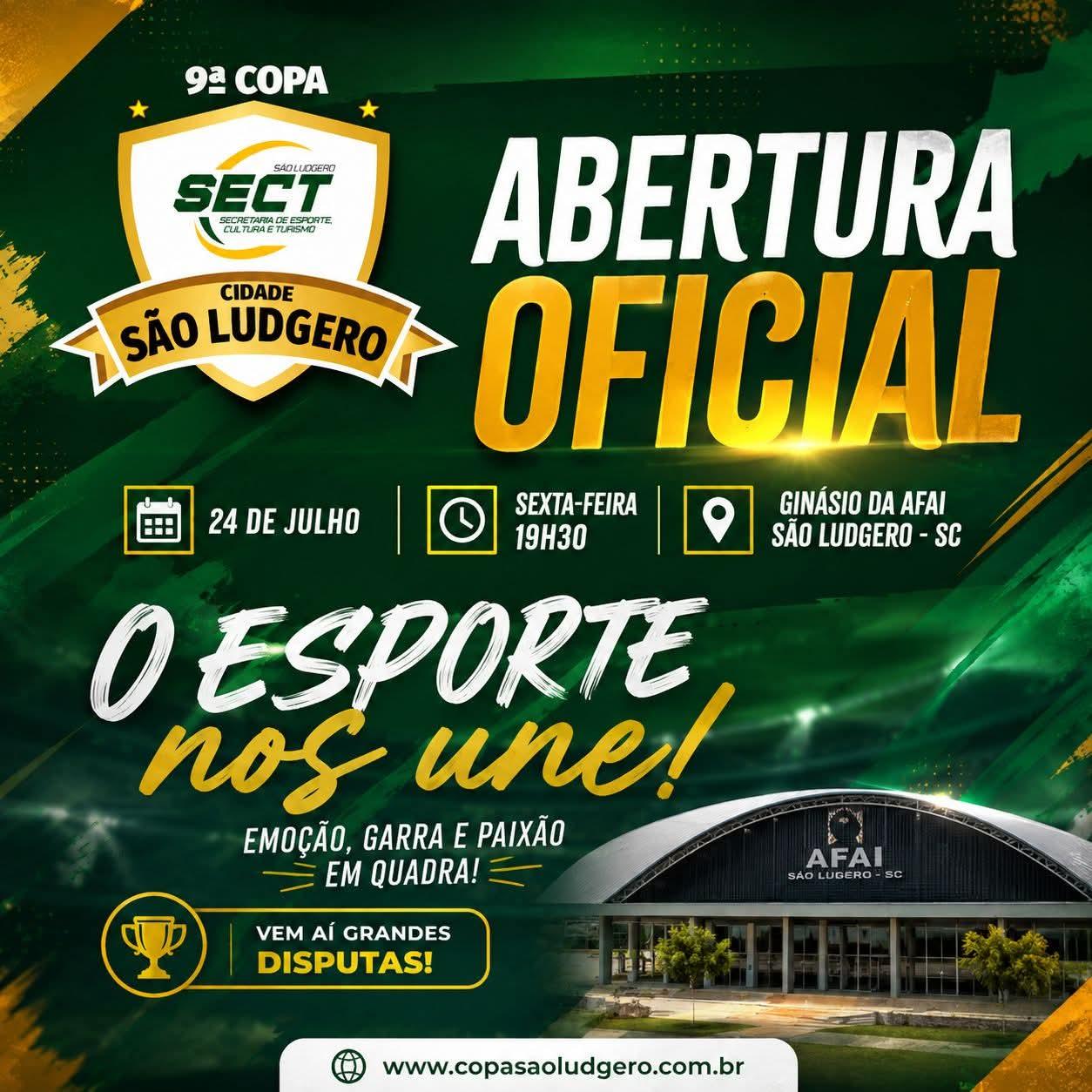 9ª Copa Cidade São Ludgero reúne promessas do futebol nacional a partir desta sexta-feira