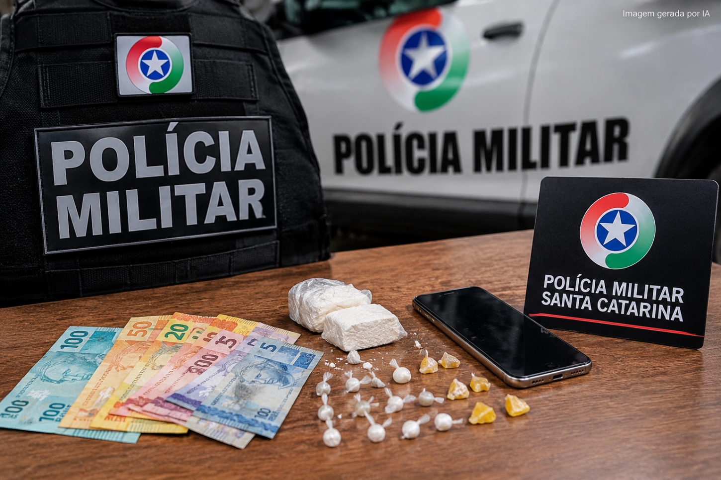 Ações da PM resultam em apreensões de drogas e prisões no Sul catarinense