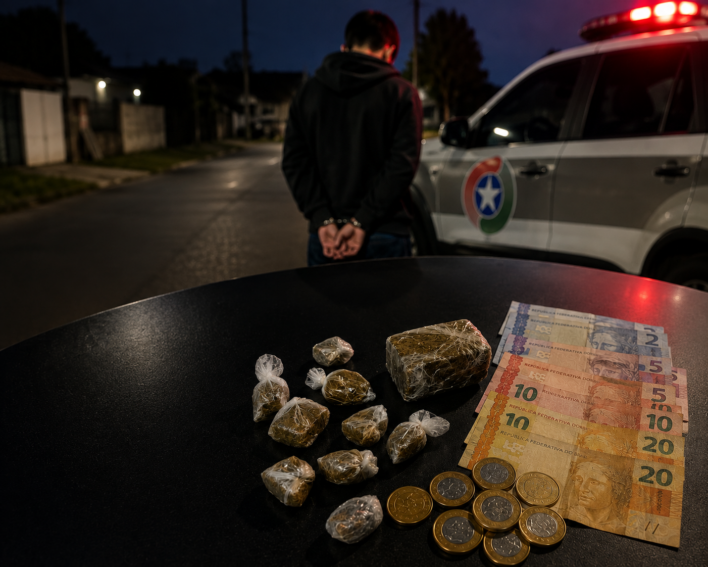 Adolescente tenta fugir de abordagem e é apreendido com drogas no Campestre