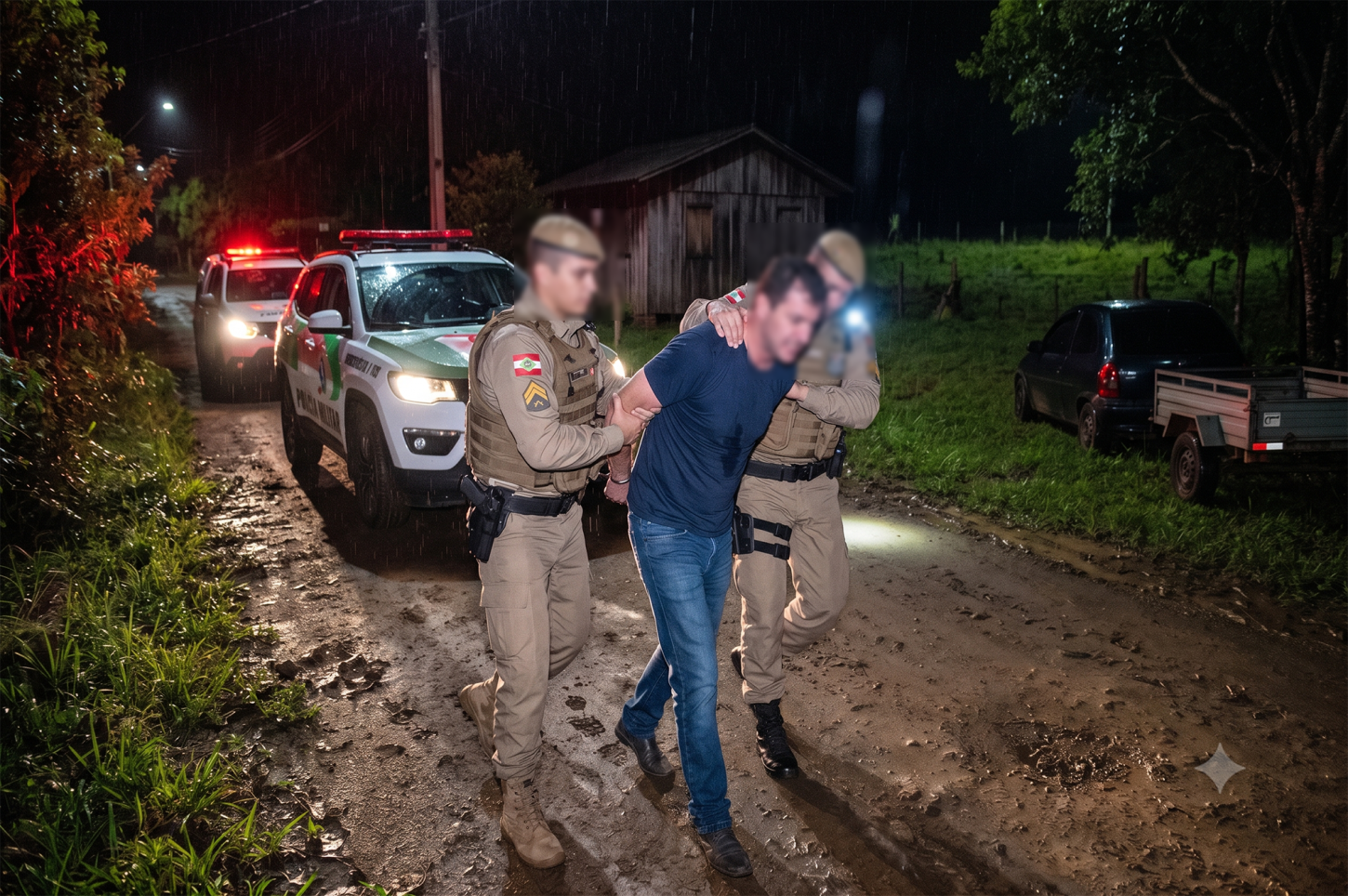Foragido por roubo é preso pela PM após denúncia de abigeato em Içara