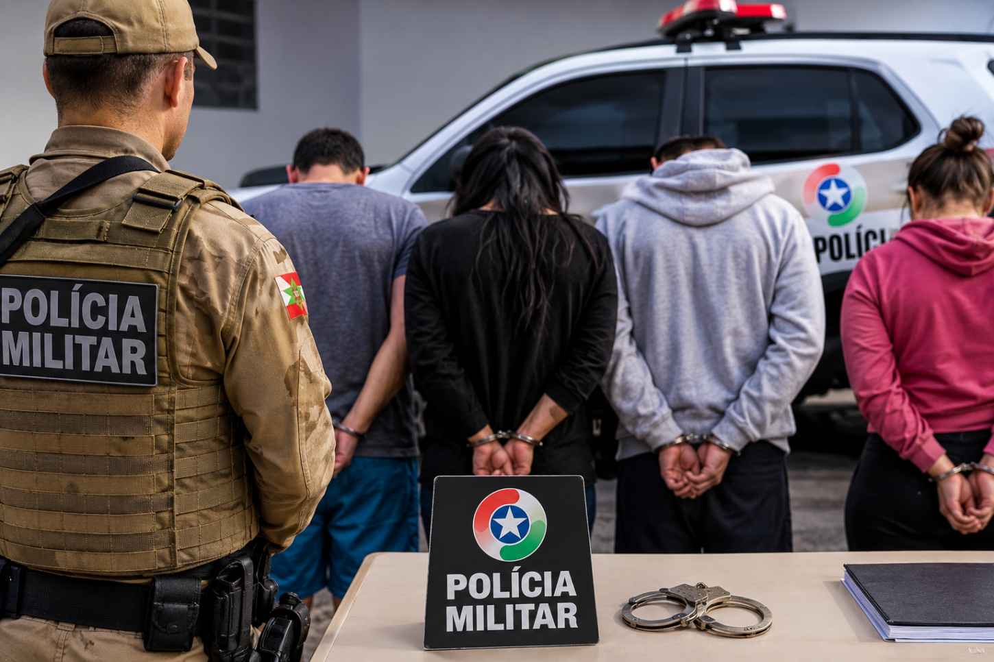 Polícia Militar captura cinco foragidos da Justiça no Sul e na Serra do Estado