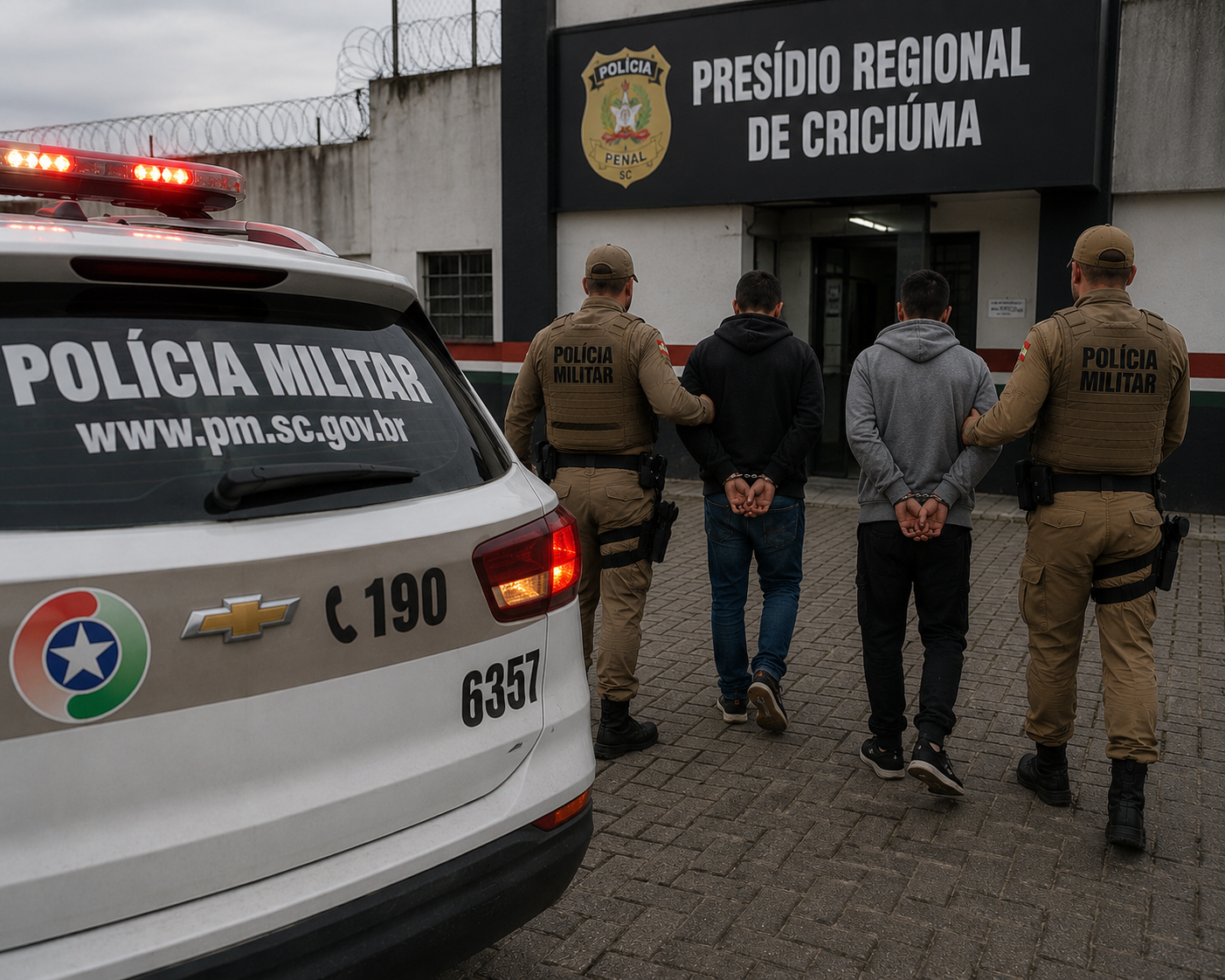 Polícia Militar cumpre dois mandados de prisão na região carbonífera