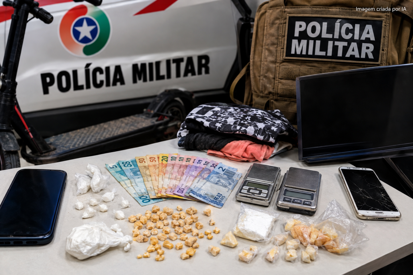 Polícia Militar deflagra ações contra o tráfico de drogas e prende três suspeitos no Sul de SC