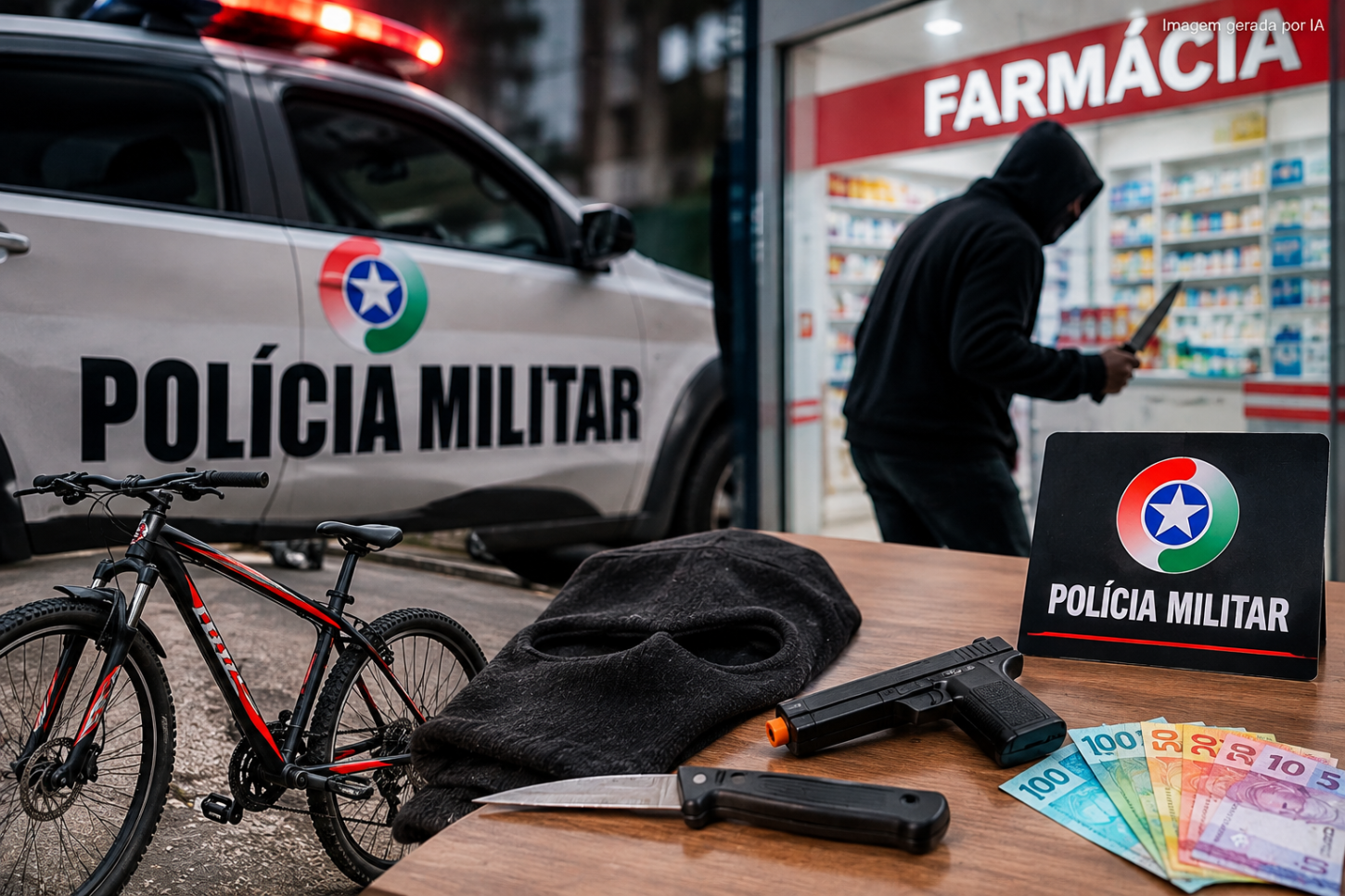 Polícia Militar registra furtos e roubo a comércio na Região Carbonífera