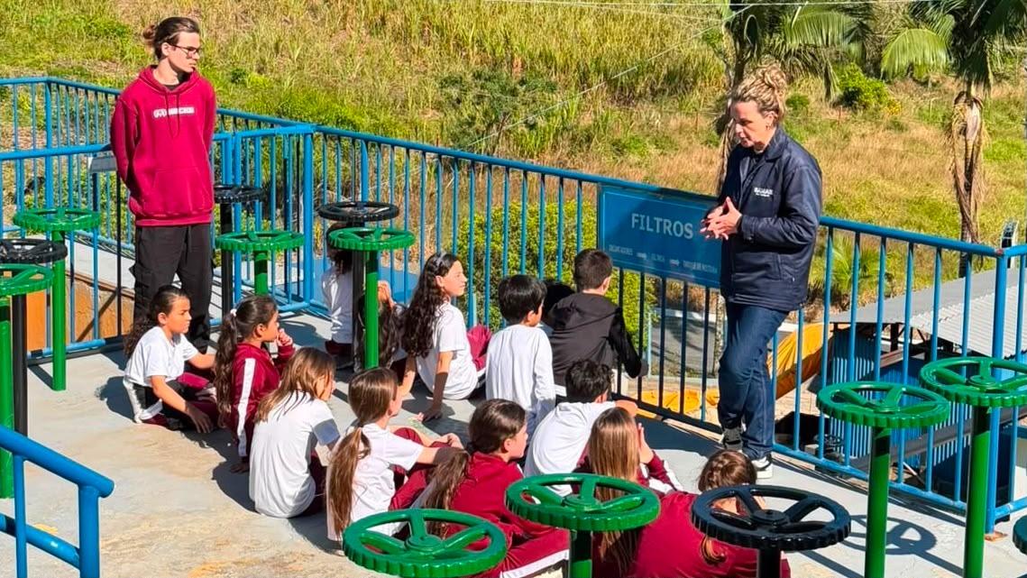 Alunos do CEU Benício Warmeling visitam Estação de Tratamento de Água do SAMAE em São Ludgero
