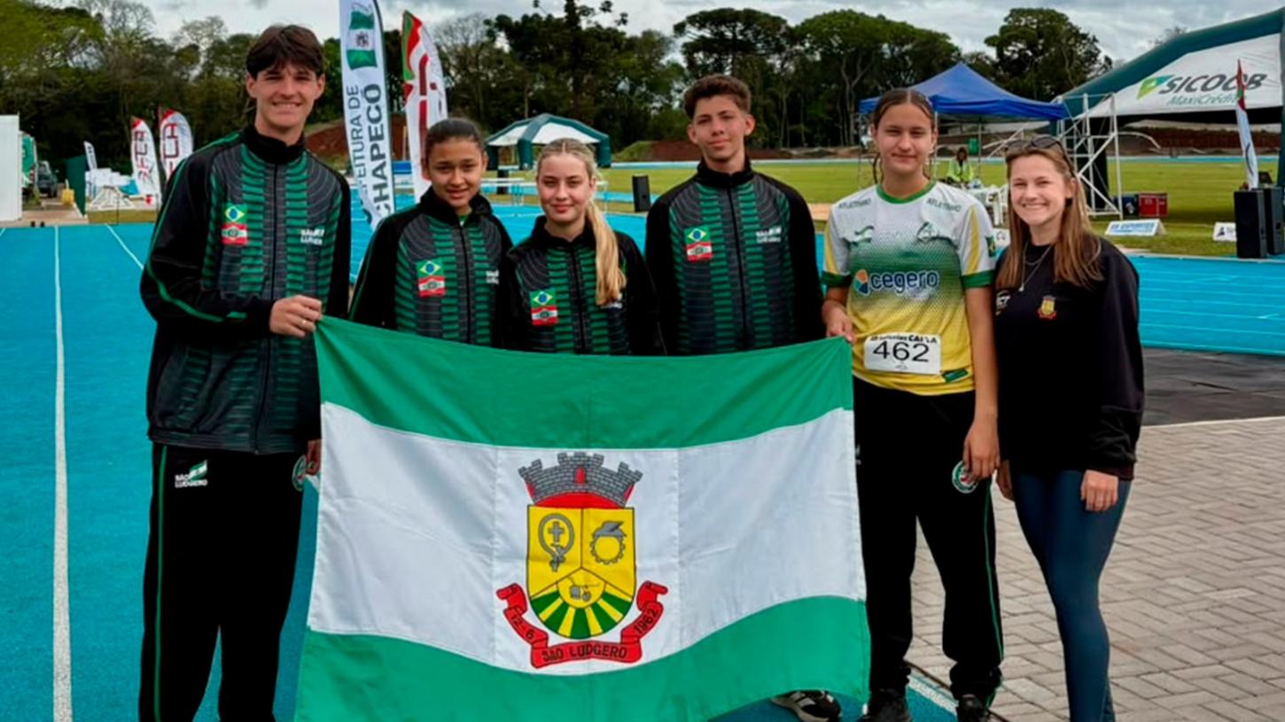 Atletismo de base de São Ludgero alcança posições de destaque em competição estadual em Chapecó