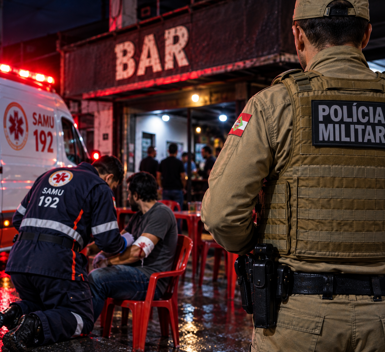 Homem é esfaqueado em briga por drogas em Braço do Norte