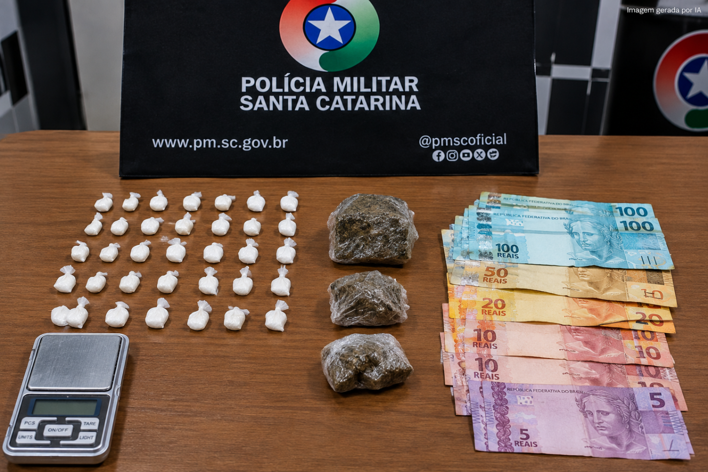 Polícia Militar desarticula ponto de comercialização de entorpecentes no bairro Renascer