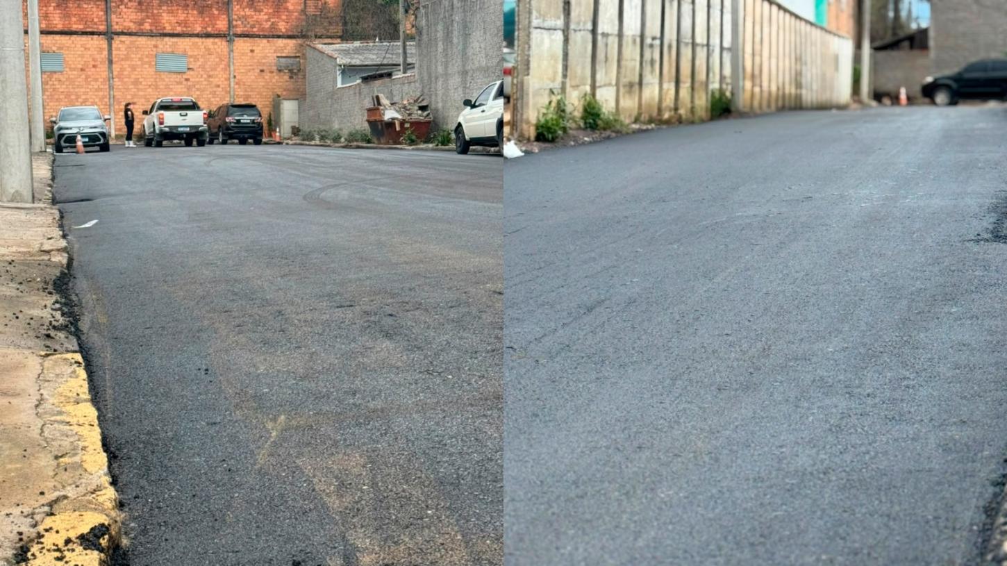 Ruas Irineu Bornhausen e 26 de Março recebem obras de pavimentação asfáltica em São Ludgero
