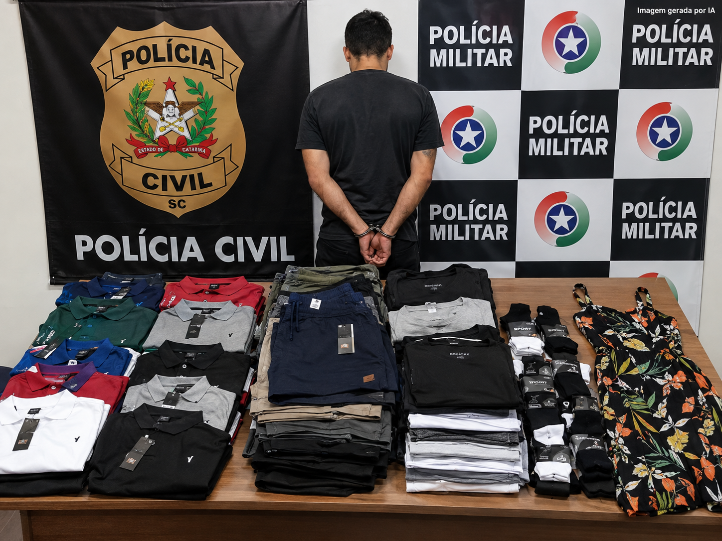 Suspeito de arrombar loja de roupas é detido e mercadorias são recuperadas em Grão-Pará