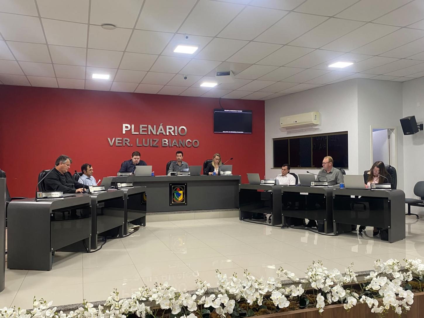 Câmara de São Ludgero aprova seis projetos em primeira votação e recebe presidente da Rede Feminina na tribuna