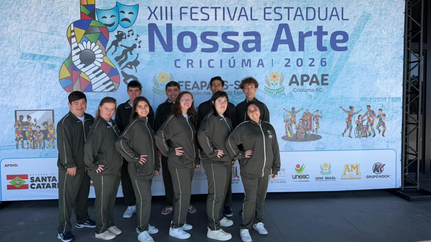Com apoio do município, APAE de São Ludgero representa a região no Festival Estadual Nossa Arte