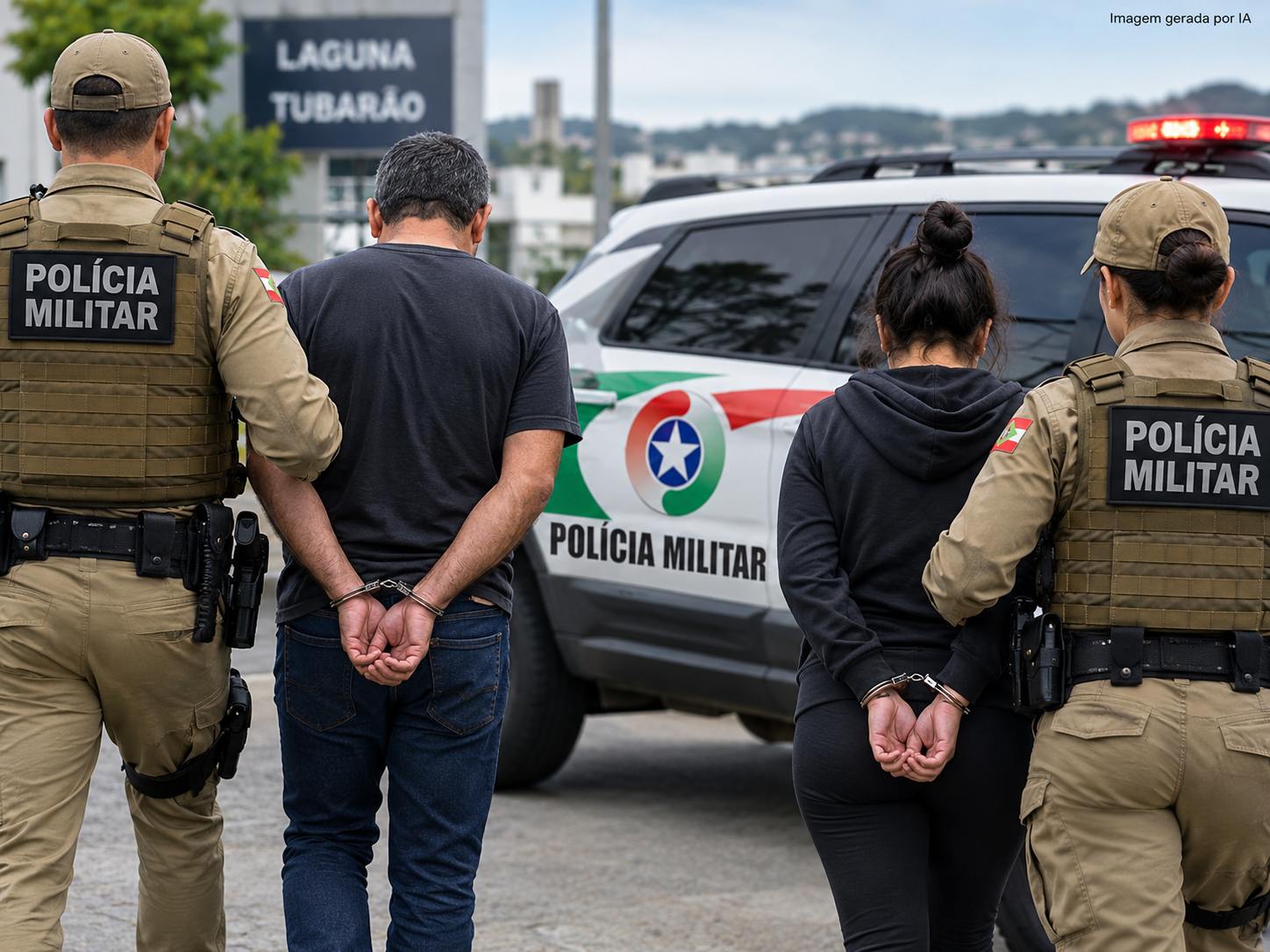 Mandados de prisão: Polícia Militar cumpre ordens judiciais em Laguna e Tubarão