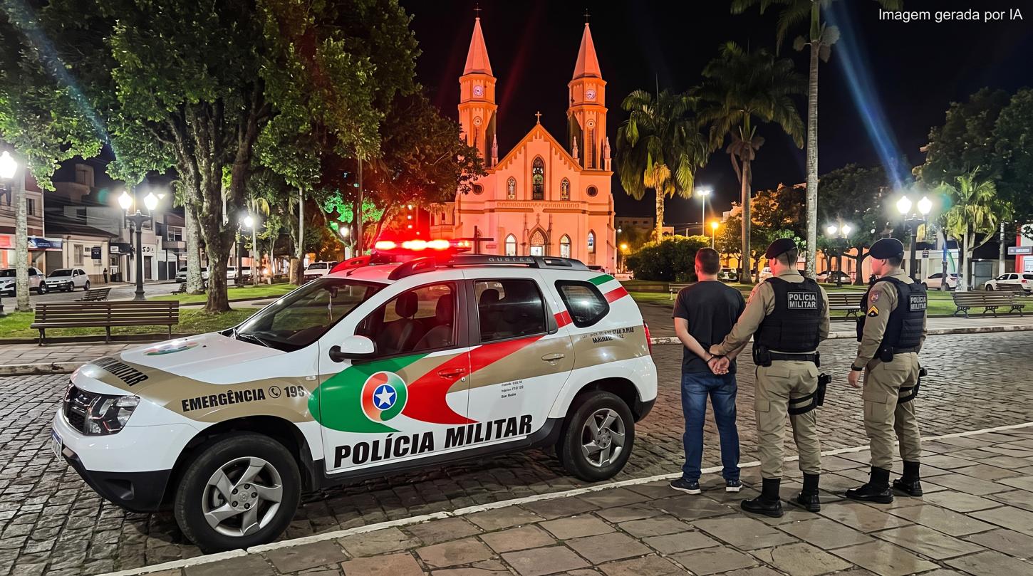 Polícia Militar cumpre mandado de prisão por violência contra a mulher em Braço do Norte