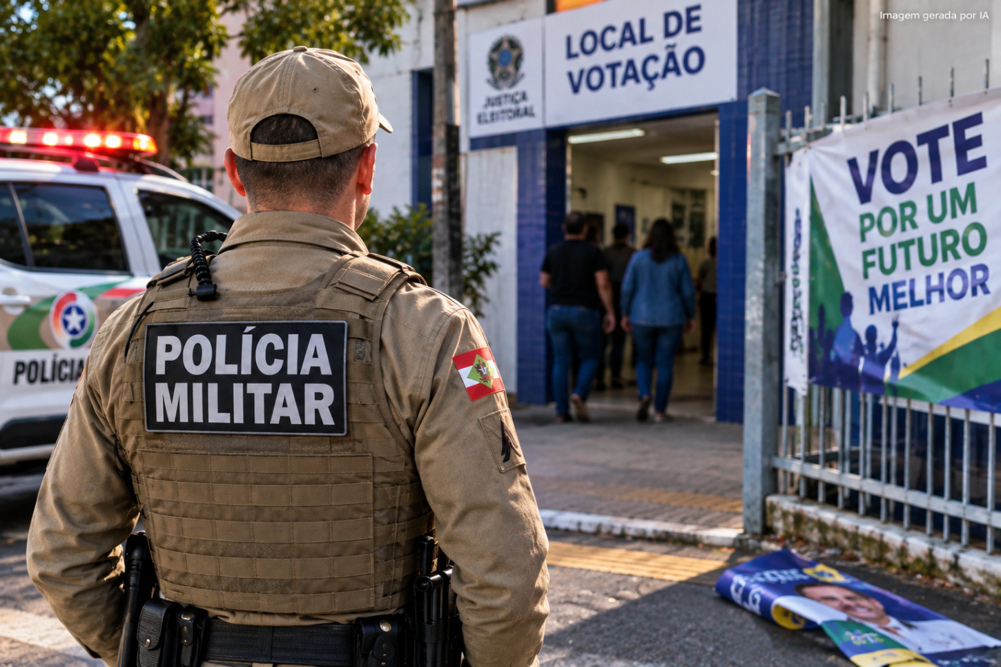 Polícia Militar registra casos de propaganda irregular e boca de urna em Criciúma