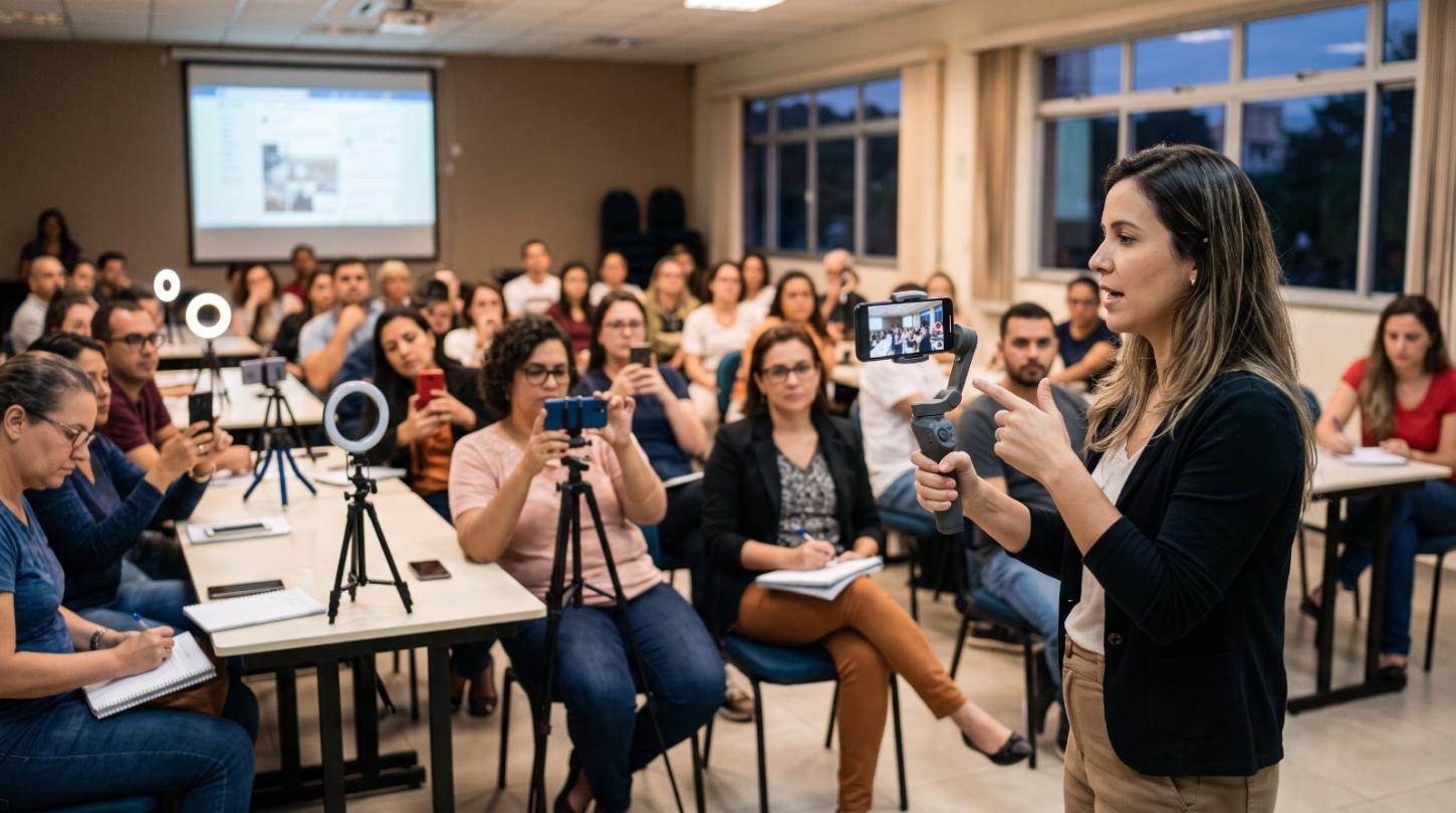 Prefeitura de São Ludgero promove oficina gratuita de produção de vídeos para redes sociais em parceria com o Sebrae