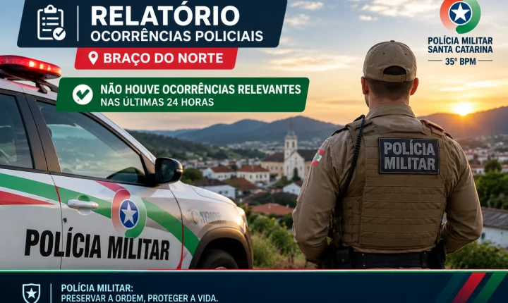 35º BPM não registra ocorrências relevantes nas últimas 24 horas