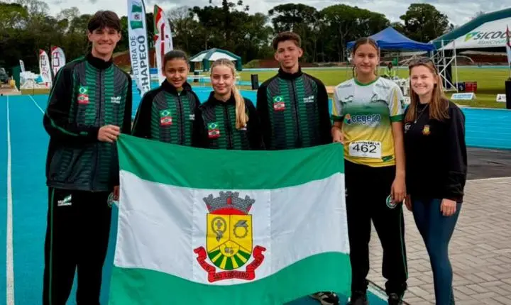 Atletismo de base de São Ludgero alcança posições de destaque em competição estadual em Chapecó