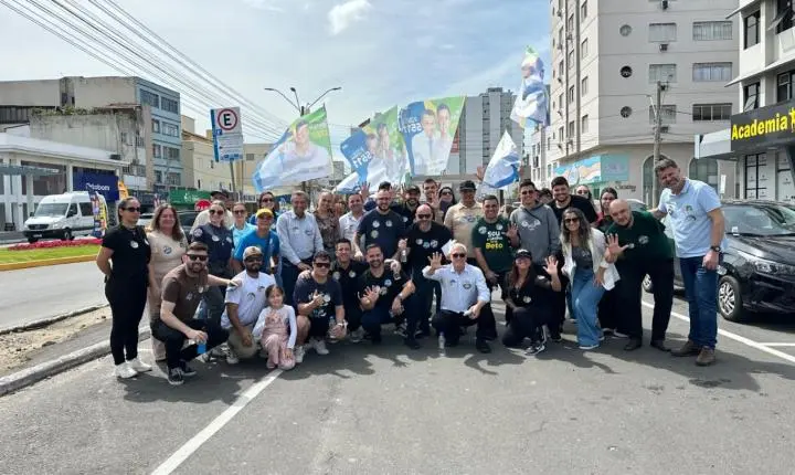 Campanha de Beto e Julio mobiliza lideranças e ganha as ruas de Tubarão nesta sexta-feira