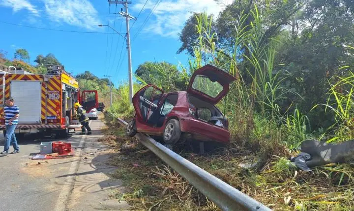 🚗 Colisão entre carro e caminhão deixa motorista ferido em Grão-Pará