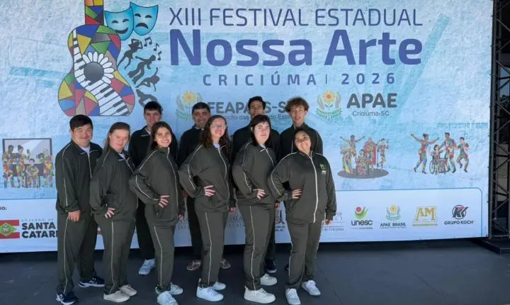 Com apoio do município, APAE de São Ludgero representa a região no Festival Estadual Nossa Arte