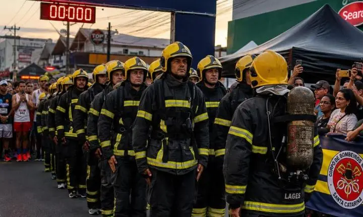 Corrida do Fogo reúne mais de 700 atletas em Tubarão para celebrar centenário do Corpo de Bombeiros