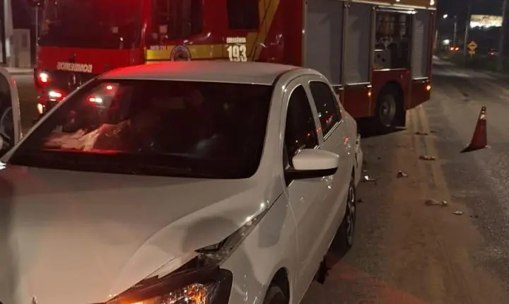 🚨 Engavetamento entre três carros mobiliza forças de socorro na rodovia SC-370