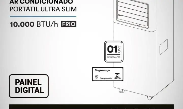 💨 EOS lança ar-condicionado portátil Ultra Slim de 10.000 BTUs com foco em versatilidade e preço incrível