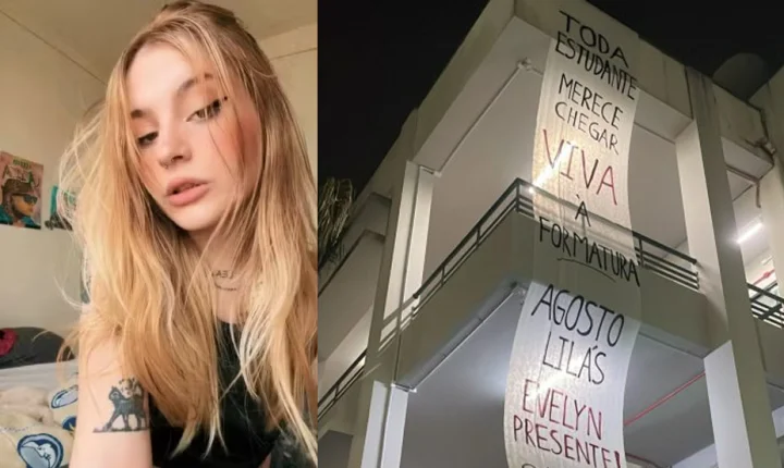 Estudantes da Unesc homenageiam jovem vítima de feminicídio em Sangão
