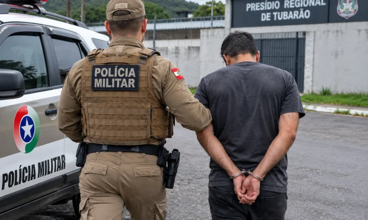 Foragido que não retornou de saída temporária é recapturado pela PM em Tubarão