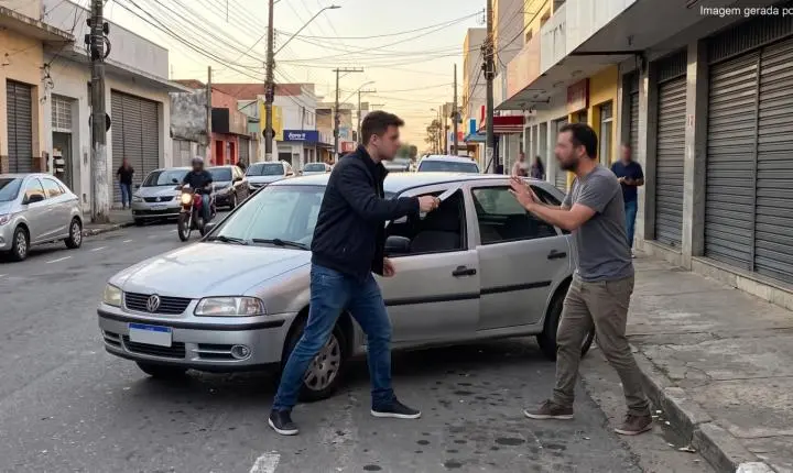 Homem é agredido com faca e tem carro roubado após briga de trânsito em Tubarão