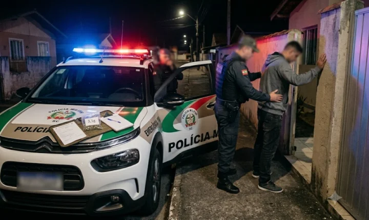 PM apreende maconha e flagra descumprimento de medida cautelar em Imbituba
