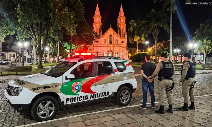 Polícia Militar cumpre mandado de prisão por violência contra a mulher em Braço do Norte