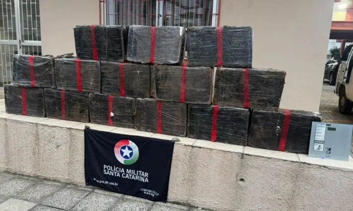 Polícia Militar intercepta 318 kg de maconha e realiza série de prisões por tráfico em SC