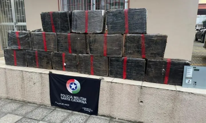 Polícia Militar intercepta 318 kg de maconha e realiza série de prisões por tráfico em SC