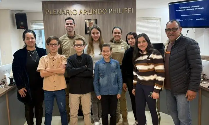⚖️ Polícia Militar participa de encontro com vereadores mirins em Braço do Norte