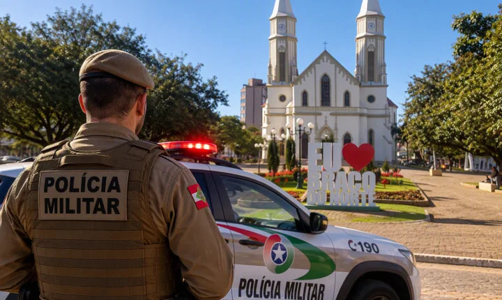 Polícia Militar Reforça Ações de Preservação da Ordem em Braço do Norte